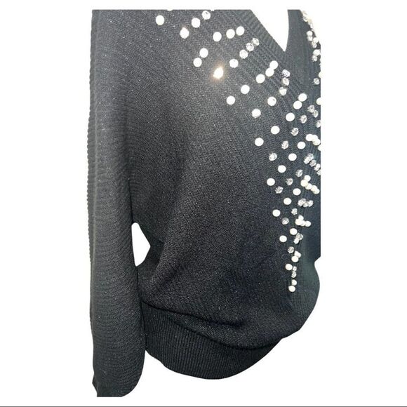 New york and company bedazzled front sweater size M - Picture 7 of 10